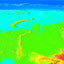 go to a higher resolution view at 90N 45E.